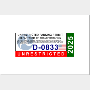 2025 Government-Issued Unrestricted Parking Permit Posters and Art